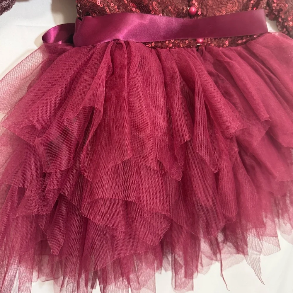 N/A girls burgundy